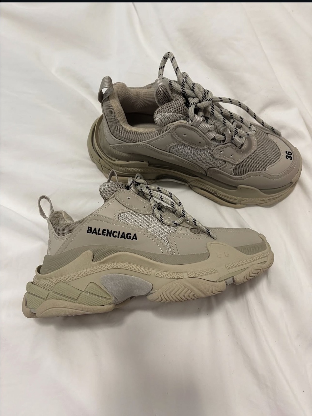 Women's Triple S Sneakers in Light Beige